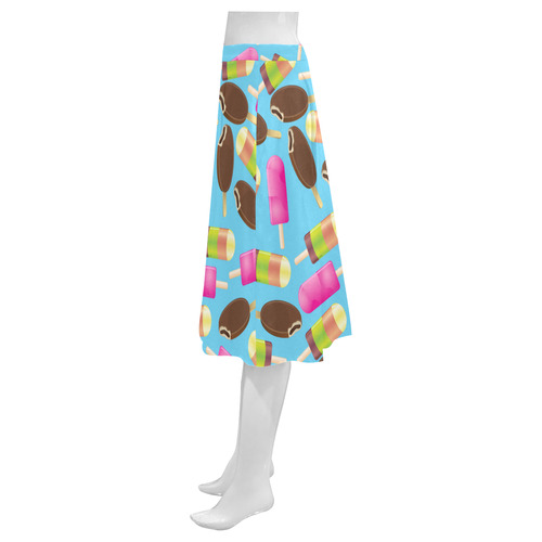 icecream Mnemosyne Women's Crepe Skirt (Model D16)