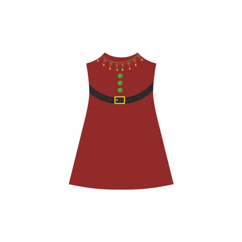 Christmas Elf - Santa's Helper - Red Suit Alcestis Slip Dress (Model D05)