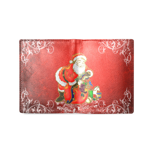 Cute toon Santa claus Men's Leather Wallet (Model 1612)