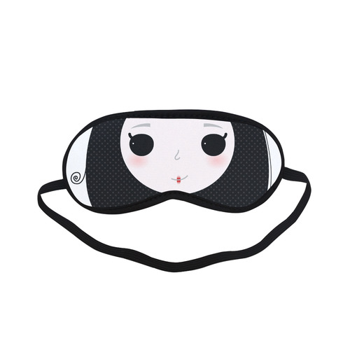 Original hand-drawn eye designers Mask for lady with hand-drawn Character. Inspired with manga look. Sleeping Mask