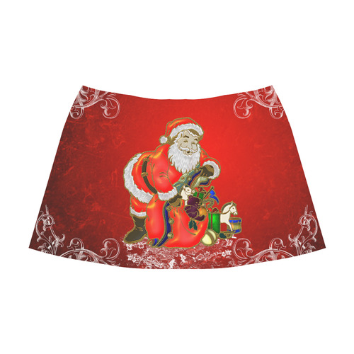 Cute toon Santa claus Mnemosyne Women's Crepe Skirt (Model D16)