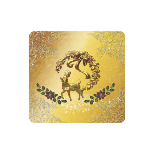 Reindeer in golden colors Women's Clutch Wallet (Model 1637)