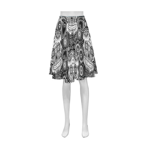 sugar skull Athena Women's Short Skirt (Model D15)