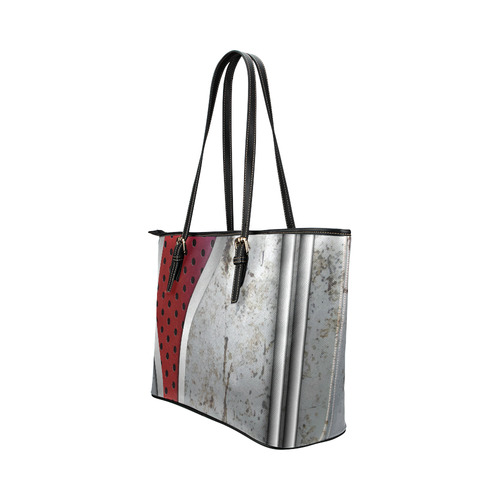 3D metal texture Leather Tote Bag/Large (Model 1651)