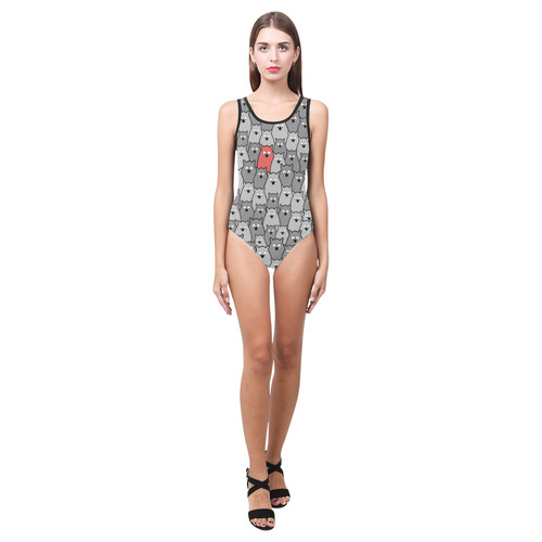 Stand Out From the Crowd Vest One Piece Swimsuit (Model S04)