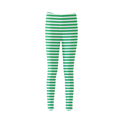 green and white striped leggings for adults