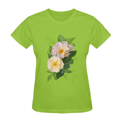 2 Wild Roses Sunny Women's T-shirt (Model T05)