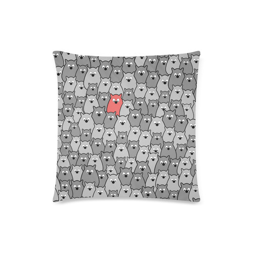 Stand Out From the Crowd Custom Zippered Pillow Case 18"x18"(Twin Sides)