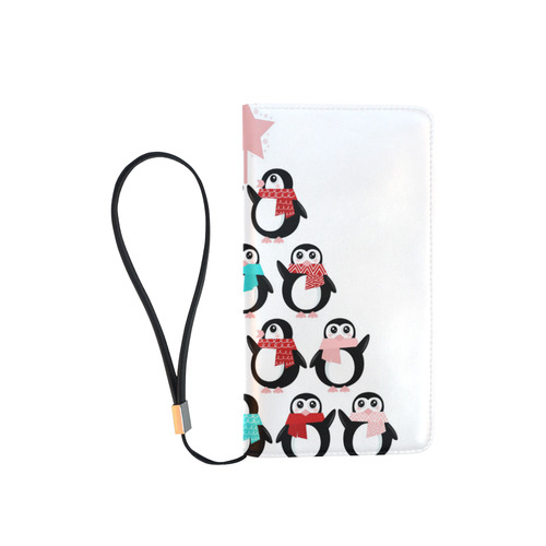New arrival in Shop. Penguins. Vintage designers edition with hand-drawn Art. Cute and original Char Men's Clutch Purse （Model 1638）