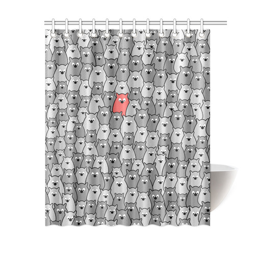 Stand Out From the Crowd Shower Curtain 60"x72"