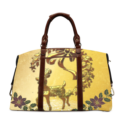 Reindeer in golden colors Classic Travel Bag (Model 1643) Remake