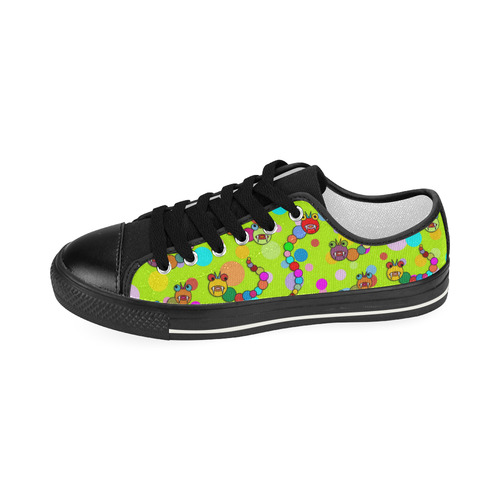 Fantastic Comic Marble Dragon and Polka Dots Women's Classic Canvas Shoes (Model 018)