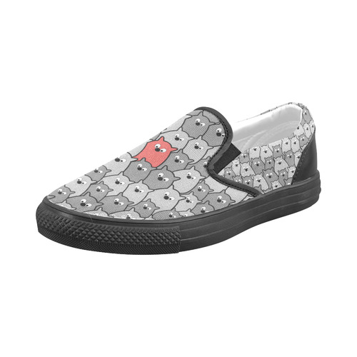 Stand Out From the Crowd Men's Slip-on Canvas Shoes (Model 019)