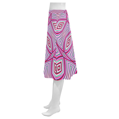 Fractal Kaleidoscope Mandala Flower Abstract 23 Mnemosyne Women's Crepe Skirt (Model D16)