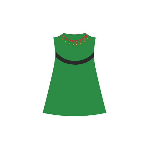 Christmas Elf - Santa's Helper - Green Suit Alcestis Slip Dress (Model D05)