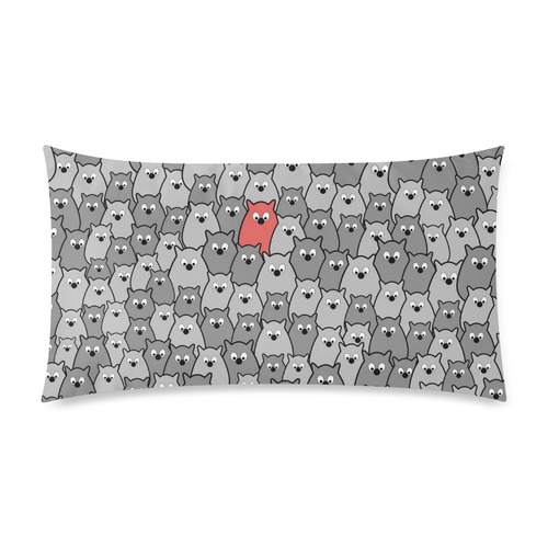 Stand Out From the Crowd Custom Rectangle Pillow Case 20"x36" (one side)