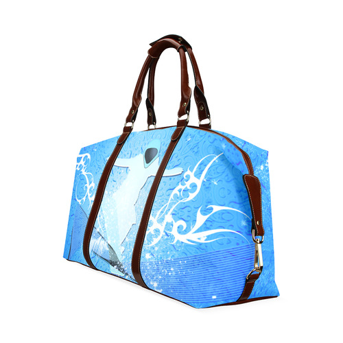 Snowboarder with snowflakes Classic Travel Bag (Model 1643) Remake