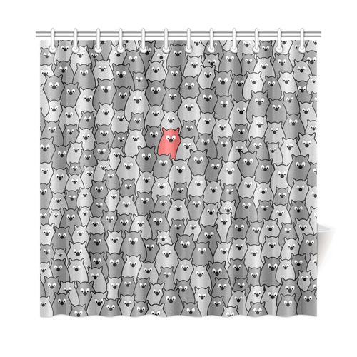 Stand Out From the Crowd Shower Curtain 72"x72"