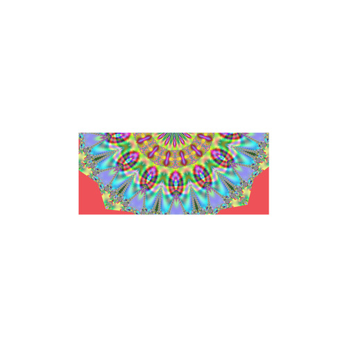 Fractal Kaleidoscope Mandala Flower Abstract 20 Sleeveless Splicing Shift Dress(Model D17)