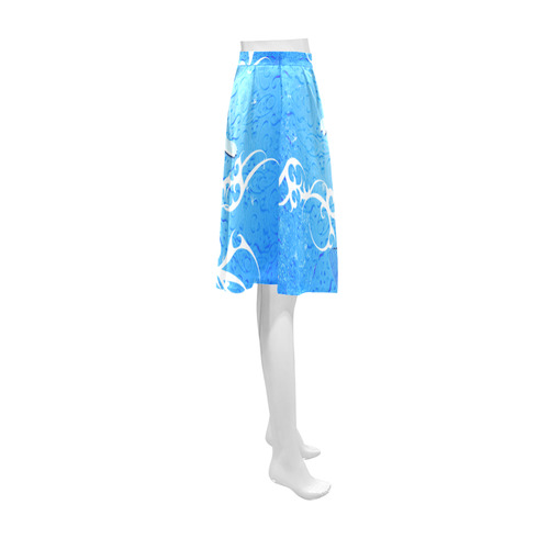 Snowboarder with snowflakes Athena Women's Short Skirt (Model D15)