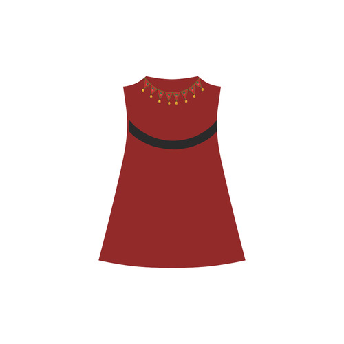 Christmas Elf - Santa's Helper - Red Suit Alcestis Slip Dress (Model D05)