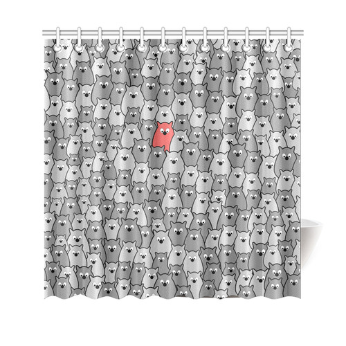 Stand Out From the Crowd Shower Curtain 69"x70"