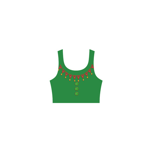 Christmas Elf - Santa's Helper -Green Suit Atalanta Casual Sundress(Model D04)