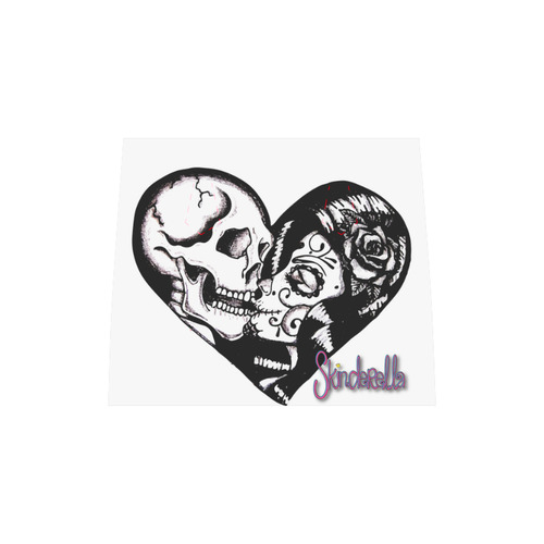 "Skull Heart Kiss" by SKinderella Boston Handbag (Model 1621)