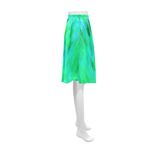 Beautiful Blue Green Abstract Pattern Athena Women's Short Skirt (Model D15)