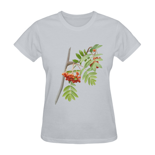 Rowan tree watercolor Sunny Women's T-shirt (Model T05)