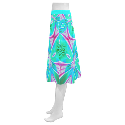 Fractal Kaleidoscope Mandala Flower Abstract 24 Mnemosyne Women's Crepe Skirt (Model D16)