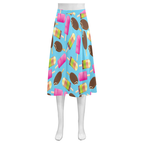 icecream Mnemosyne Women's Crepe Skirt (Model D16)