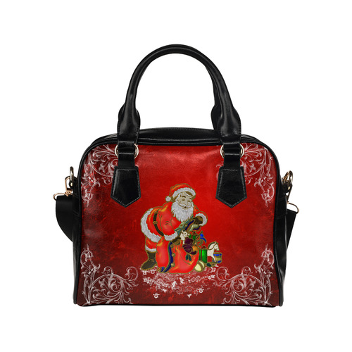 Cute toon Santa claus Shoulder Handbag (Model 1634)