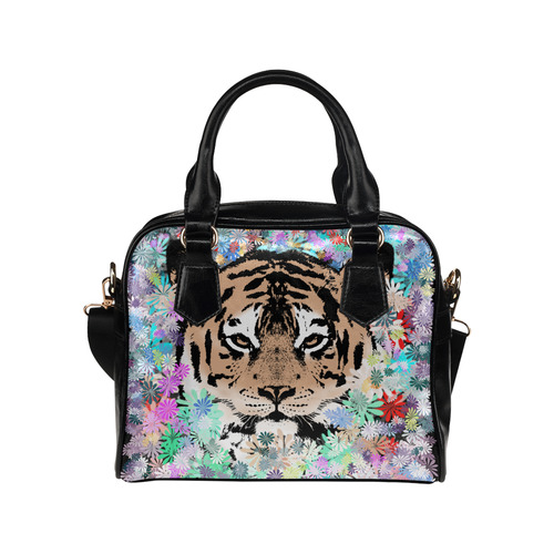 FLOWER TIGER Shoulder Handbag (Model 1634)