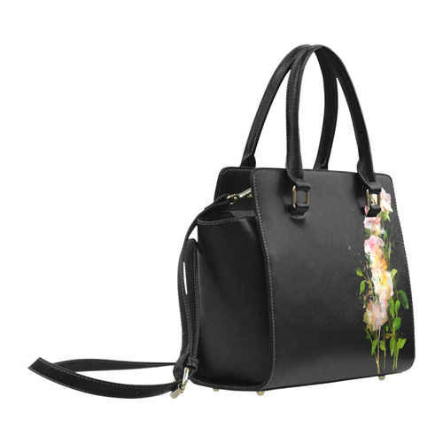 Watercolor Blend Roses Classic Shoulder Handbag (Model 1653)