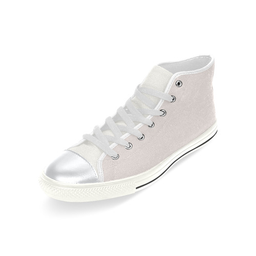 Bridal Blush High Top Canvas Women's Shoes/Large Size (Model 017)