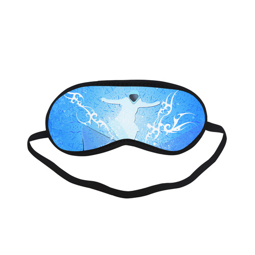 Snowboarder with snowflakes Sleeping Mask