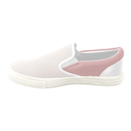 Bridal Rose and Bridal Blush Women's Unusual Slip-on Canvas Shoes (Model 019)