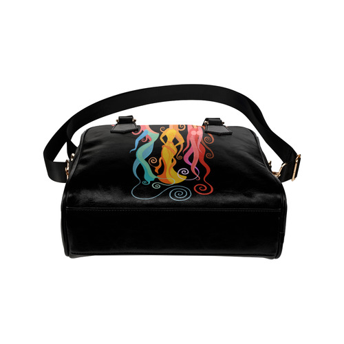 Mingle, abstract painting, women Shoulder Handbag (Model 1634)