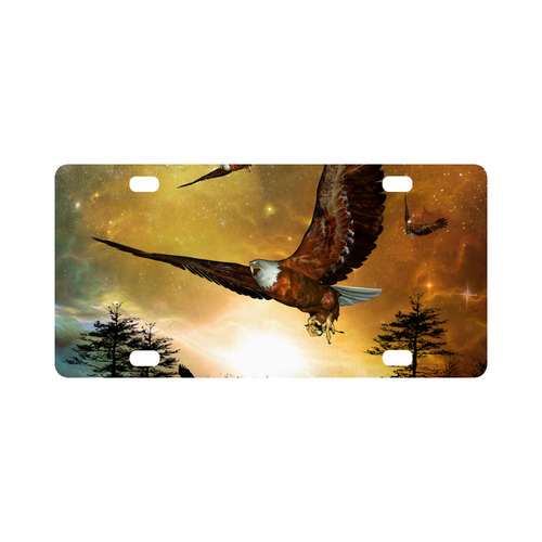 Awesome flying eagle Classic License Plate