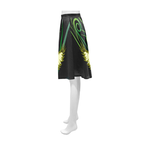 Lovely Swans  & Flower Lily in a Pond Athena Women's Short Skirt (Model D15)