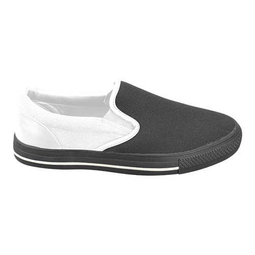 New in shop : Luxury designers artistic Shoes Vintage edition 2016 / Black and white Women's Unusual Slip-on Canvas Shoes (Model 019)