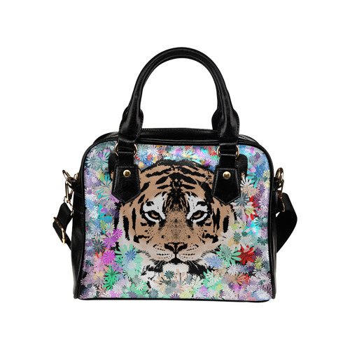 FLOWER TIGER Shoulder Handbag (Model 1634)