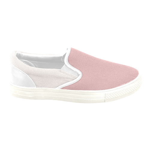 Bridal Blush and Bridal Rose Women's Unusual Slip-on Canvas Shoes (Model 019)