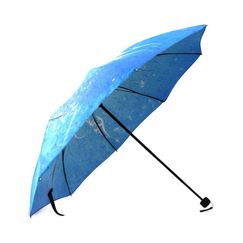 Snowboarder with snowflakes Foldable Umbrella (Model U01)