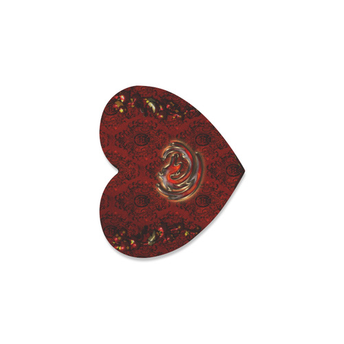 The dragon in red and gold Heart Coaster