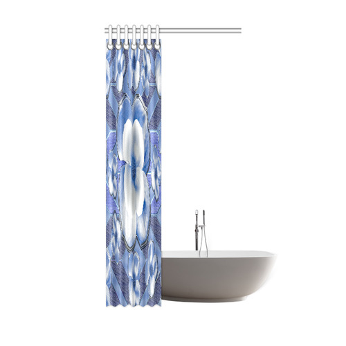 Blue Dogwood Flowers Shower Curtain 36"x72"