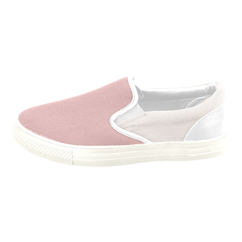 Bridal Rose and Bridal Blush Women's Unusual Slip-on Canvas Shoes (Model 019)