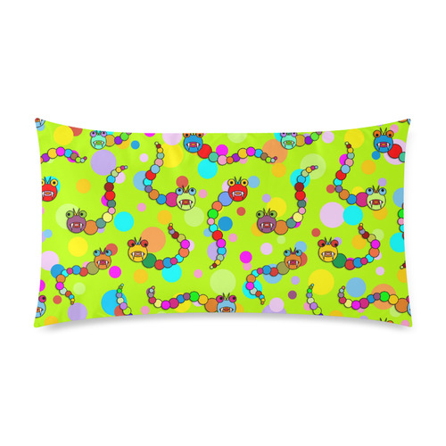 Fantastic Comic Marble Dragon and Polka Dots Rectangle Pillow Case 20"x36"(Twin Sides)