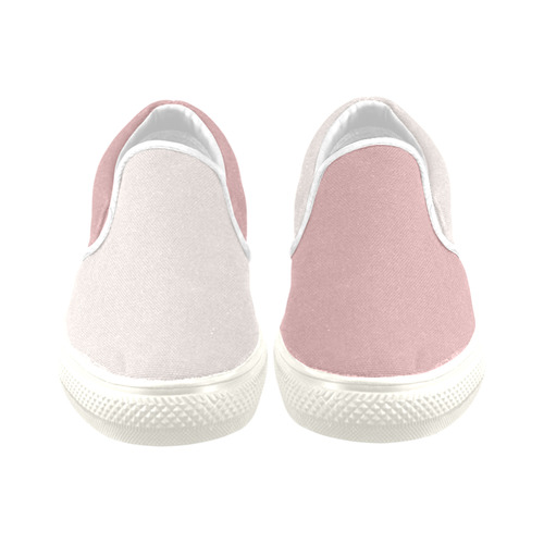 Bridal Rose and Bridal Blush Women's Unusual Slip-on Canvas Shoes (Model 019)